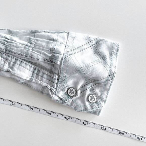 Wrangler Womens Checkered Snap Up Long Sleeve Western Shirt Blue White Small - Picture 6 of 8